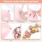 153pcs Rose Gold Balloon Garland Arch Kit, Different Sizes 18 12 10 5 inch Pink White Gold Latex Metallic Confetti Balloons